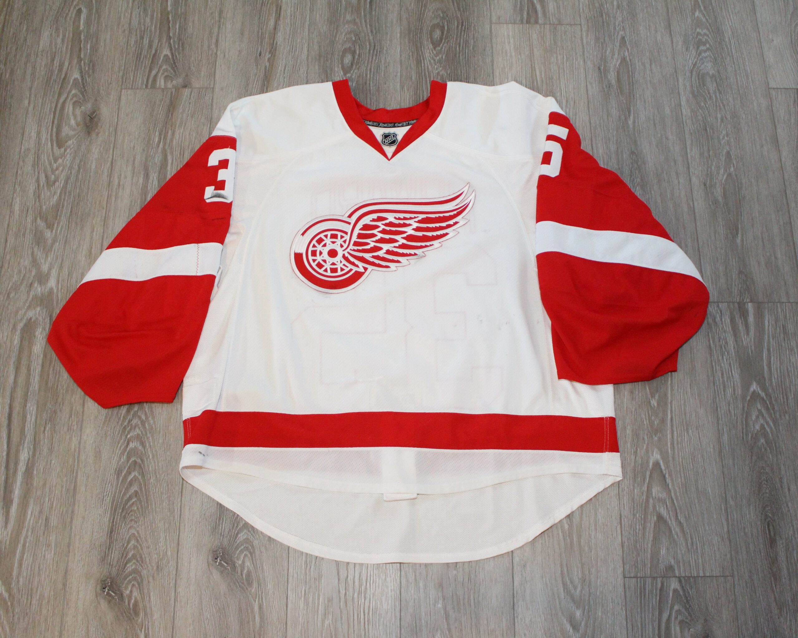 Jimmy Howard 2009-10 Detroit Red Wings White Playoffs Game Worn Jersey -  Rookie, Matched 