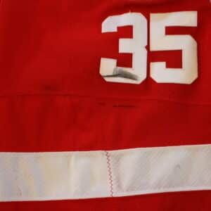 Jimmy Howard 2009-10 Detroit Red Wings White Playoffs Game Worn Jersey -  Rookie, Matched 