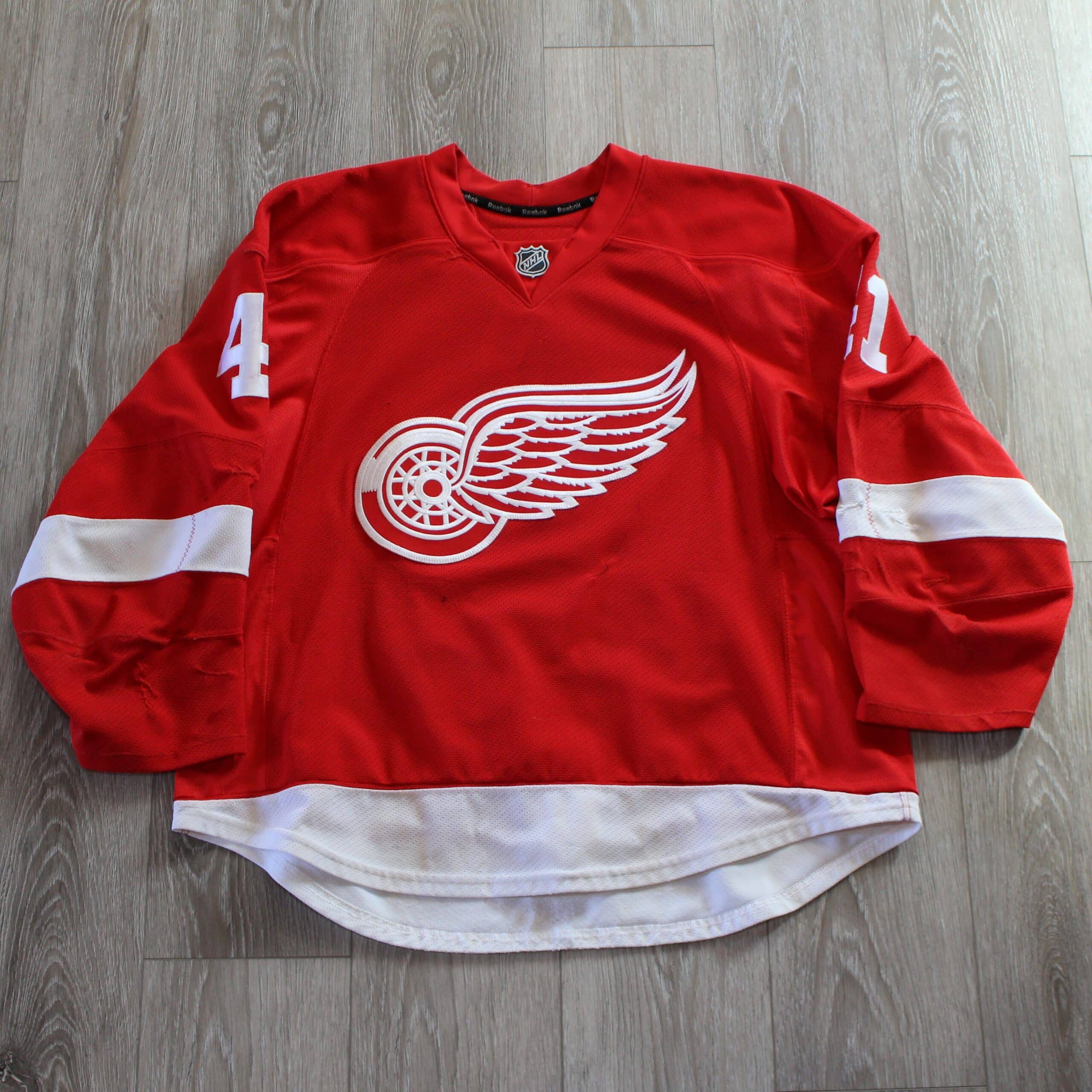 Luke Glendening 2015-16 Detroit Red Wings Stadium Series Practice Game Worn  Jersey 