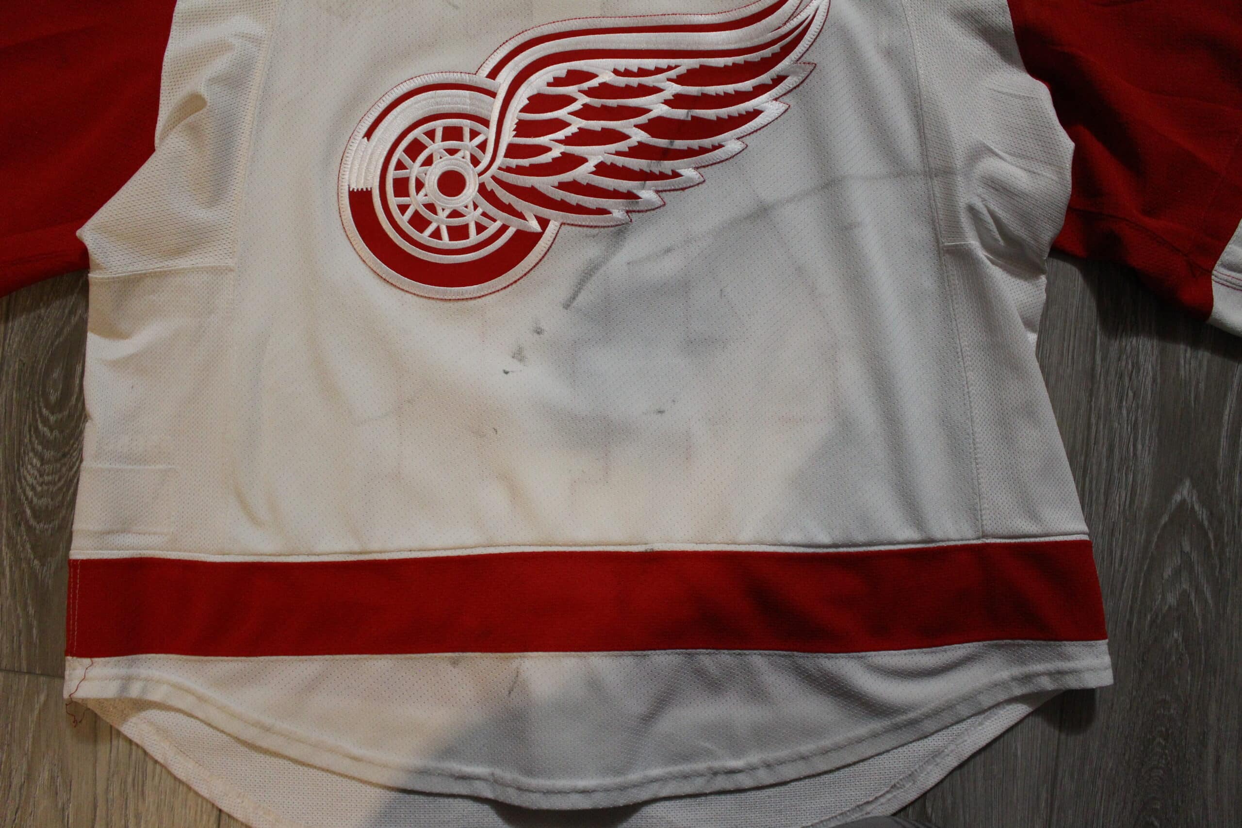 Luke Glendening 2015-16 Detroit Red Wings Stadium Series Practice Game Worn  Jersey 