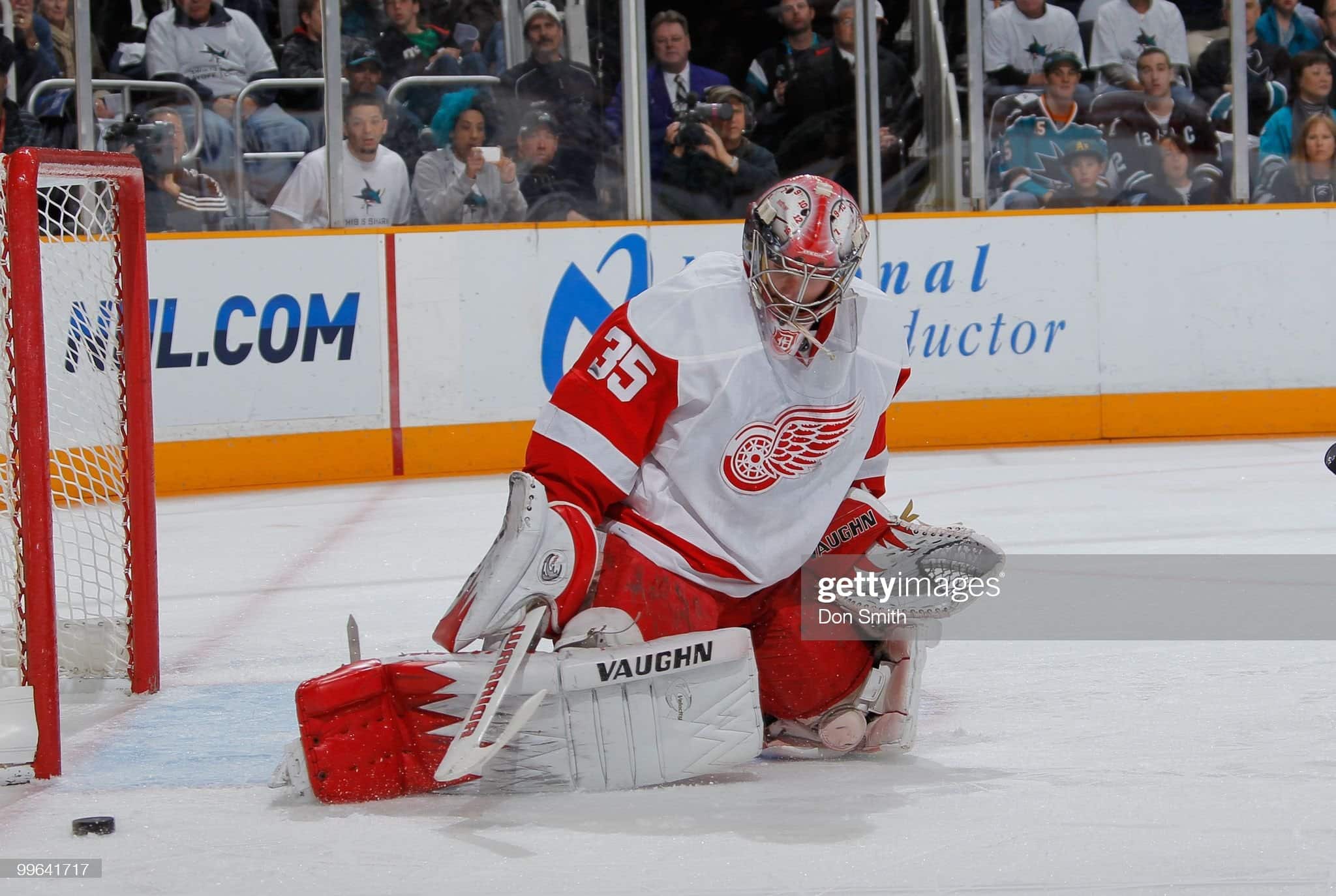 2008-09 Jimmy Howard Grand Rapid Griffins Game Worn Jersey - AHL Letter