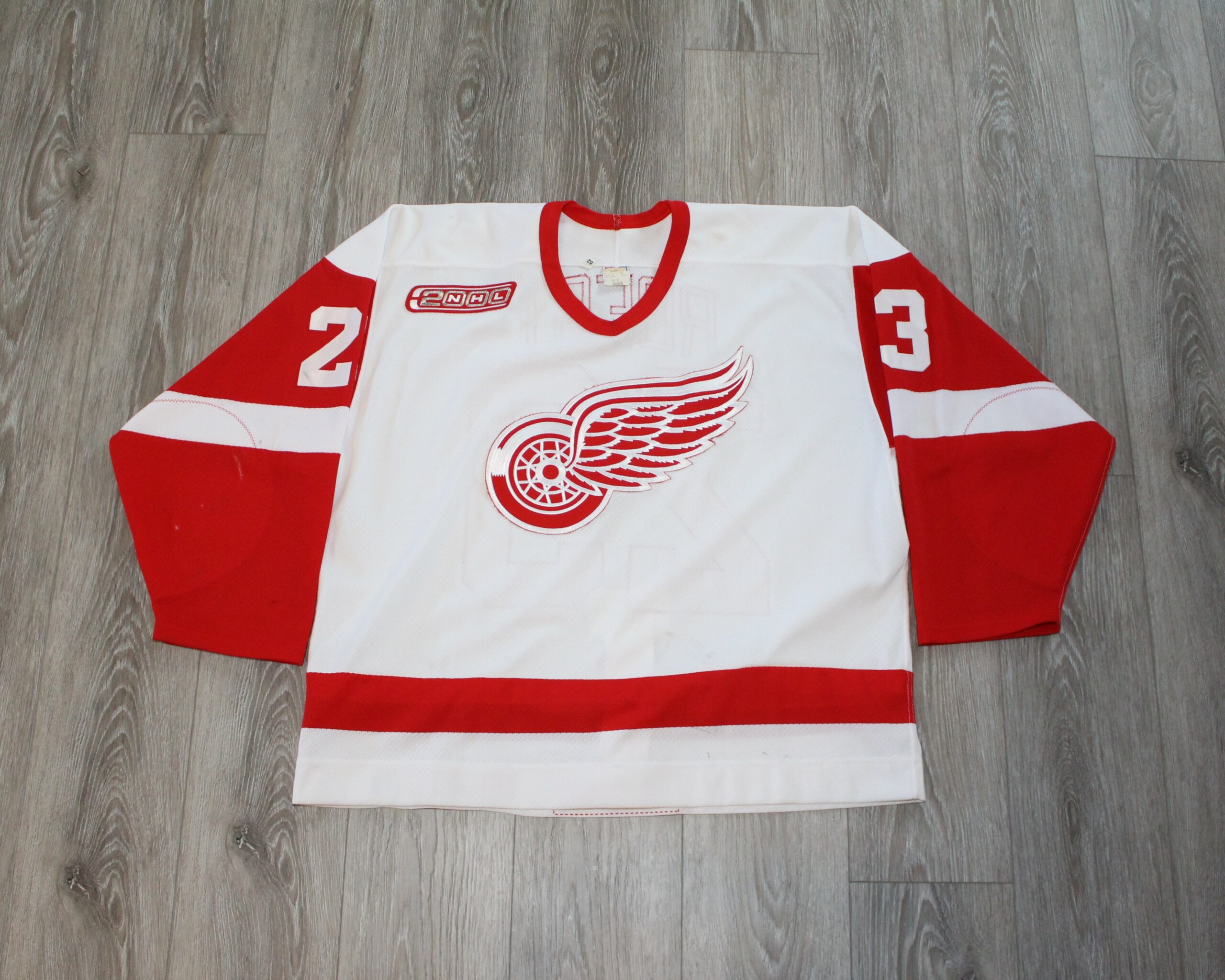 Stacey Roest 1999-00 Detroit Red Wings White Set 2 Game Worn Jersey -  Matched 