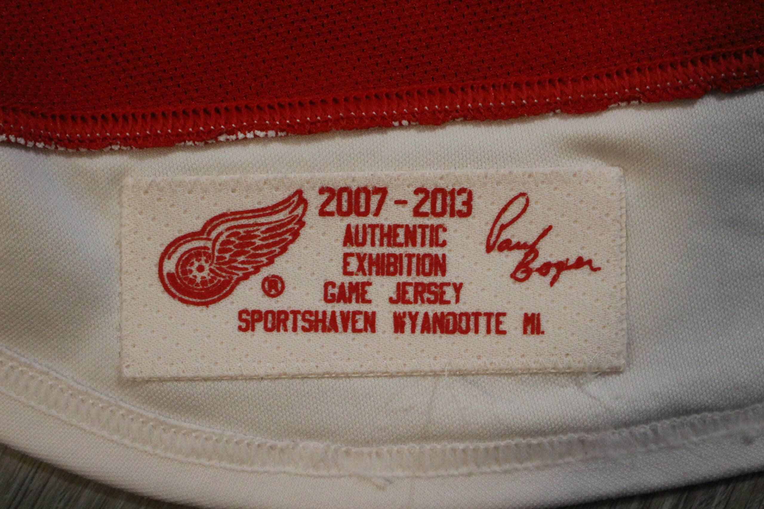 Darren McCarty 2007-13 Detroit Red Wings Red Exhibition Game Worn