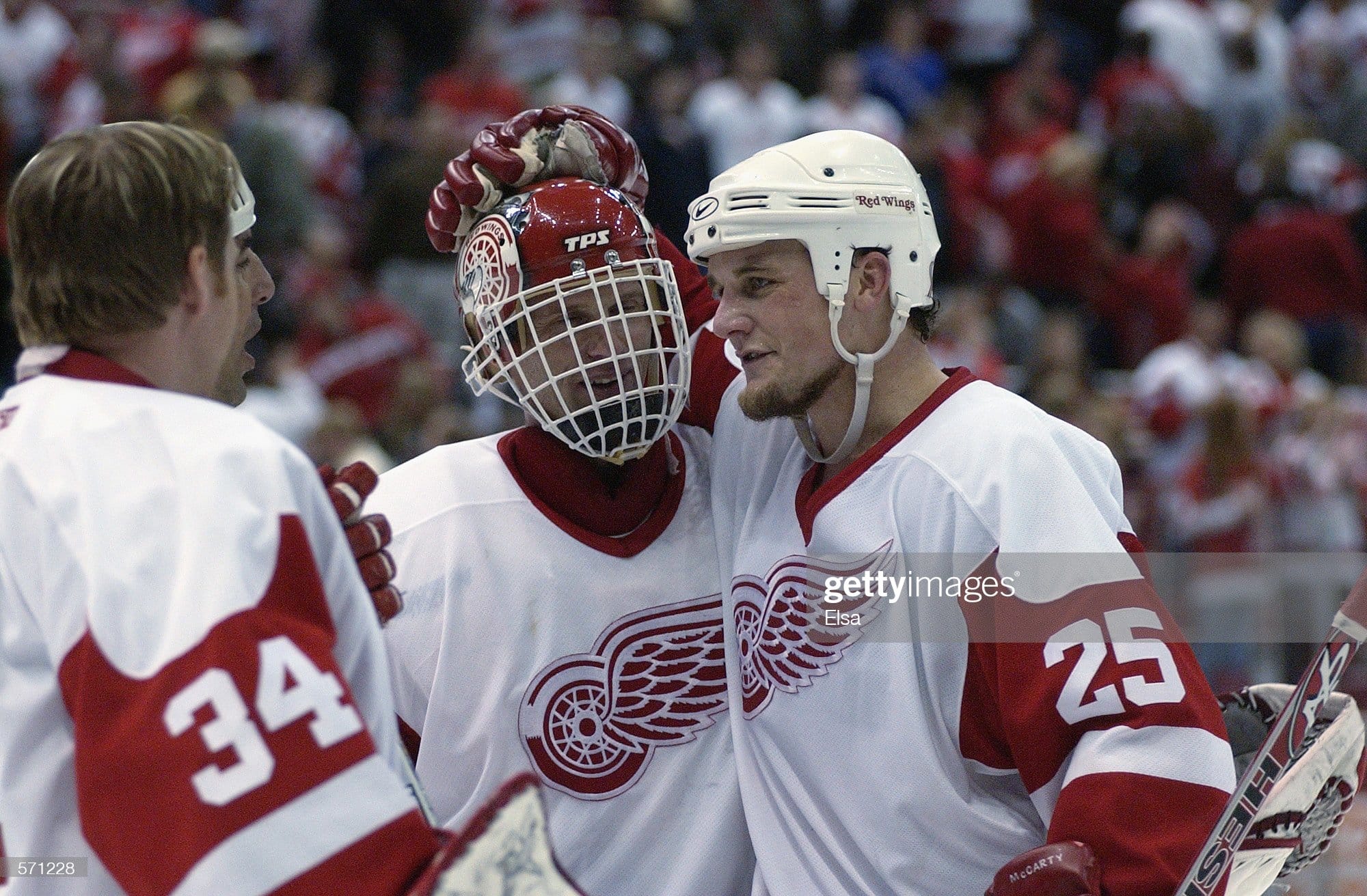 Darren McCarty 2001-02 Detroit Red Wings White Playoff Game Worn Jersey -  Stanley Cup Finals, Matched 