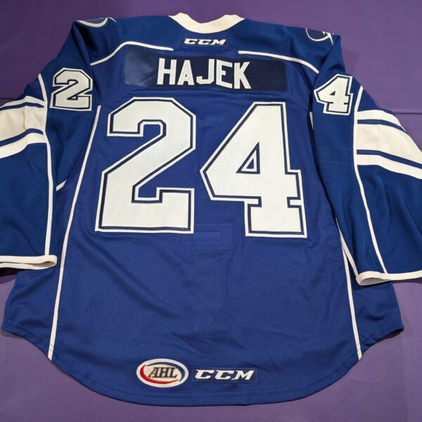 Libor Hajek Syracuse Crunch Blue 2017 Calder Cup Patched Jersey